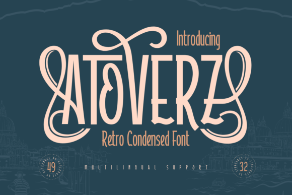Atoverz: A Retro Condensed Font for Your Crafted Products