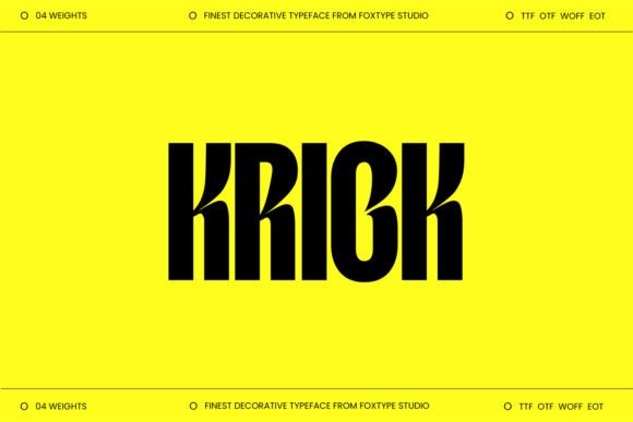 Krick: The Crafty Font for Your Creative Products
