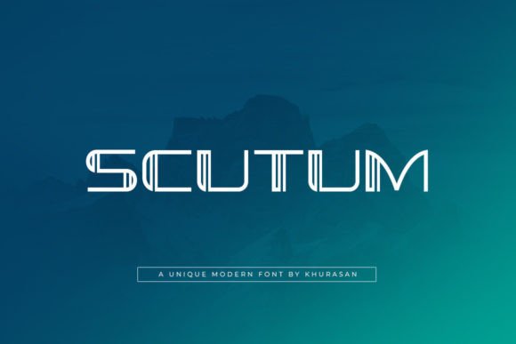 Scutum Font: A Designer's Campaign Ally for Stylish Promotions